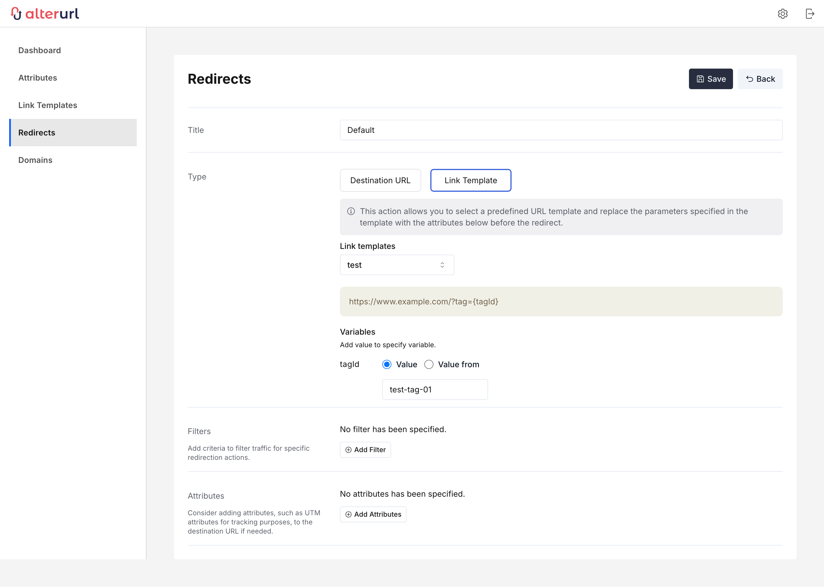 Create Link templates